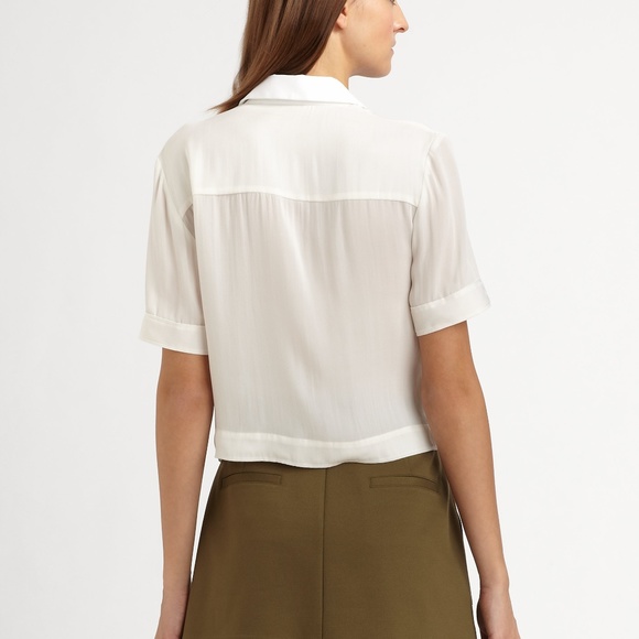 Theory Ebele Tie-Front Blouse - Picture 3 of 3